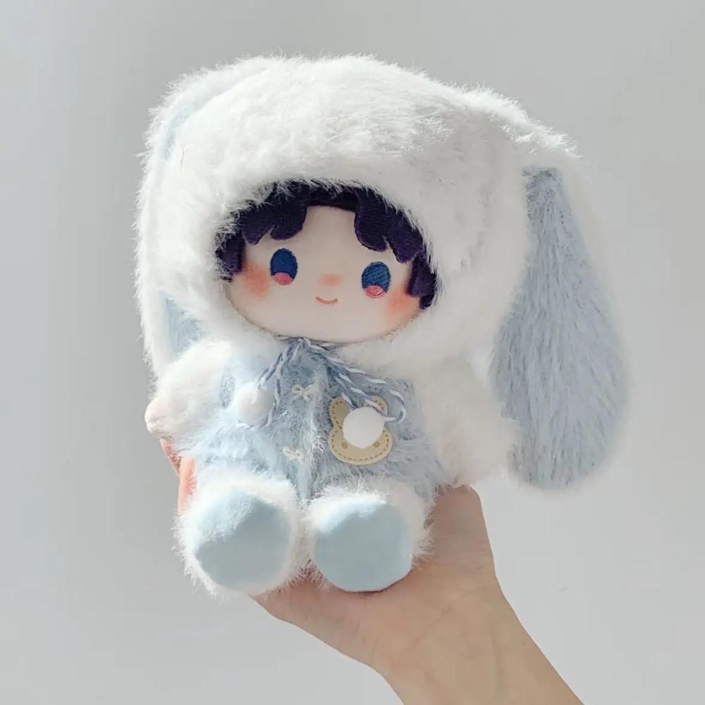 

10cm 15cm 20cm Plush Doll Clothes, Cute Rabbit Ears Pink Blue Sweater Outfit, No Attribute Warm Knit Wear for Cotton Plush Dolls 20CM синій