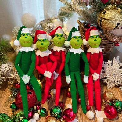 Bambola Elfo di Natale Giocattolo Peluche Anime Figure Riempimento per Calza Accessori Scaffale Decorazione Natalizia Ornamento Artigianale per Bambina Bambino