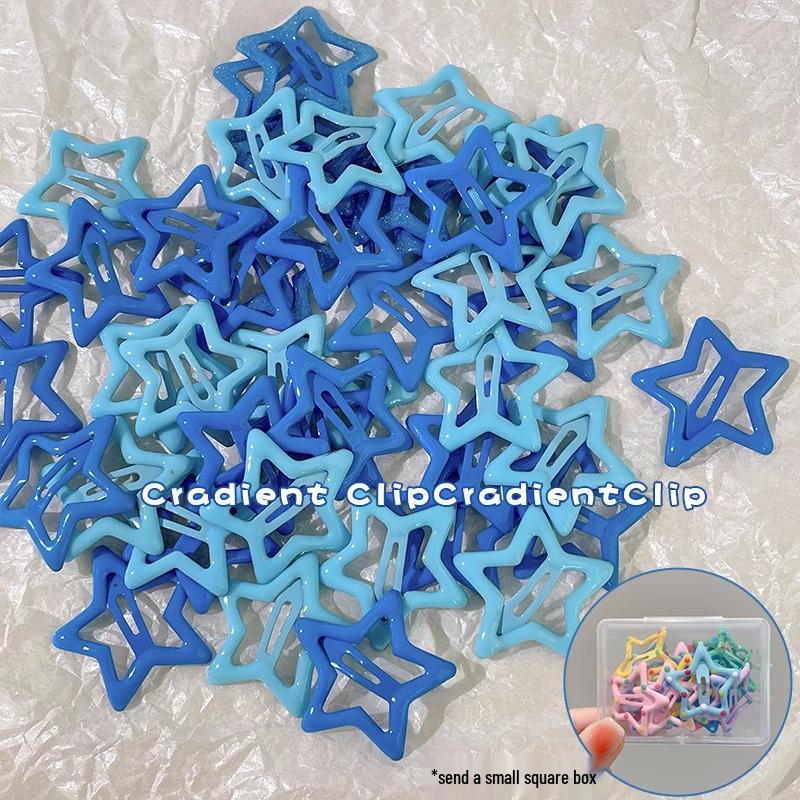 Y2K Dopamine Color Pentagram Small Hair Clip for Women & Kids - Cute Bangs & Side Hair Accessory