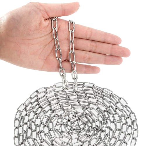 2mm/3m Long Stainless Steel Home Chain, SUS304 Stainless Steel, for General Purposes, Pet Protection, Theft Prevention, and Rust-Resistant Fixed Chain