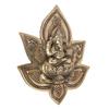 Pure Brass Ganesh On Leaf Wall Hanging Idol, Pooja Home, Office, Door, Temple