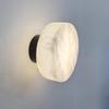 Mid-Century Modern Spanish Alabaster Wall Lamp: Nordic Style for Living Room or Bedroom