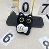 Popular Cartoon Black Cat Plush Keychain Pendant: Cute Big-Eyed Kitten Ornament for Bags and Clothes