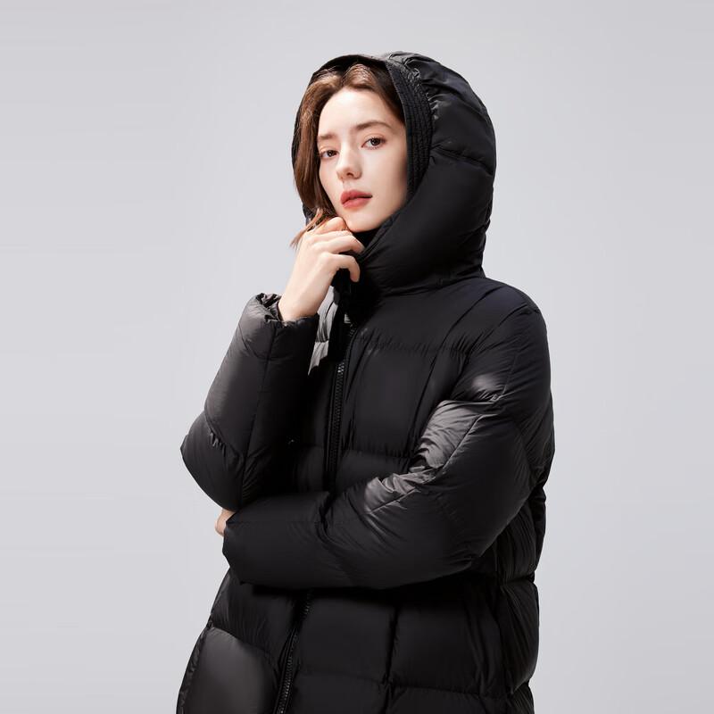 Women's Hooded Mid-Length Duck Down Jacket