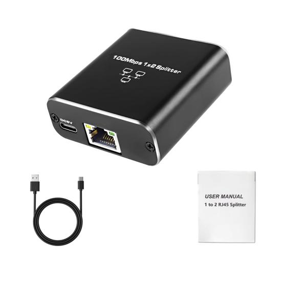Ethernet Splitter 100Mbps High Speed Network Distributor Universal Plug-Play Gigabit Ethernet Splitter LAN Splitter with USB