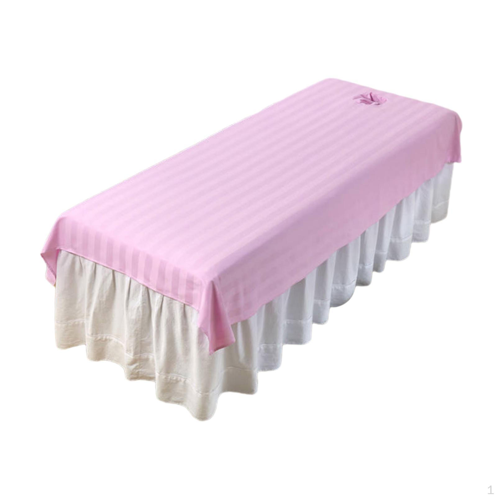 

Чехол для кушетки для салона с отверстием для лица, Портативный протектор для косметологической кушетки для использования в помещении розовый