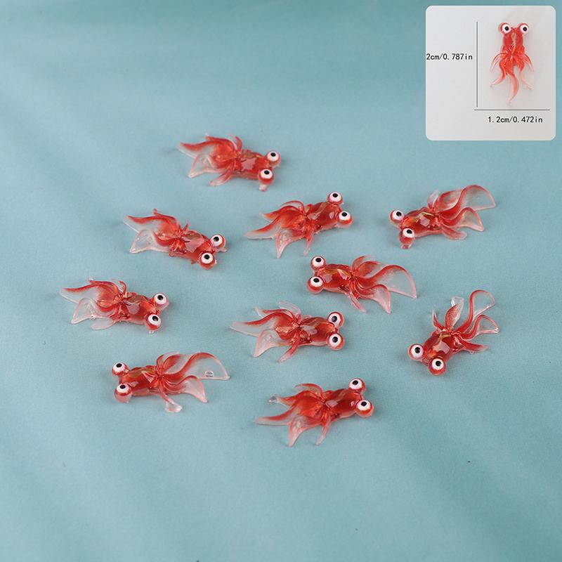 

10 шт. кукольный домик миниатюрная модель рыба карп мини ландшафт украшения имитация животных для детей игрушки своими руками золотая рыбка украшение красный