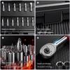 46-Piece Multifunctional Socket Wrench Set for Auto, Motorcycle, and Household Repair