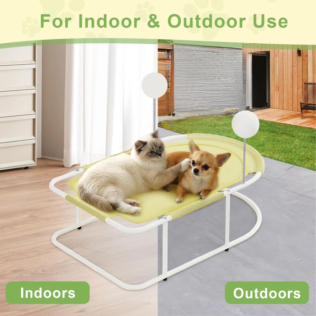 Free-Standing Elevated Cat Bed with Removable Washable Mesh Fits Up To 10kg Elevated Cat Hammock Bed for Cats and Small Dogs