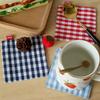 5pcs Fabric Coaster Tea Towels Double Cloth Placemat Cotton Linen Insulation Pad Napkins Dish Cloths Kitchen Accessories