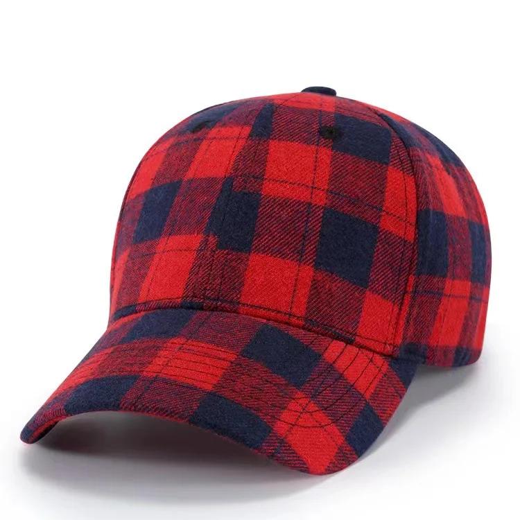 Damen Baumwoll-Baseballkappe Sommer UV-Schutz Verstellbar Kariert Pferdeschwanz-freundlich Outdoor-Sonnenhut Modischer Lässiger Stil