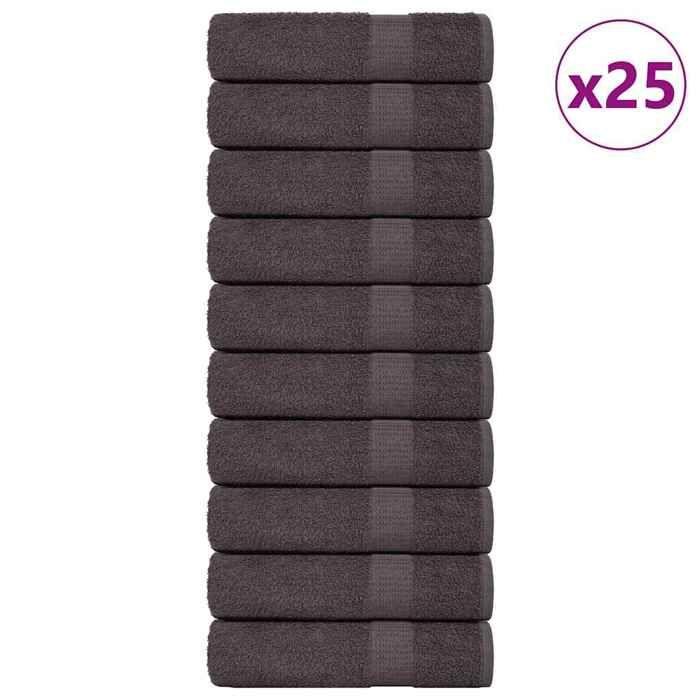 VidaXL Bath Towels 25 Pcs Anthracite 100x150 Cm 100% Cotton, Towel, Set of Bath Towels, Towel 136692