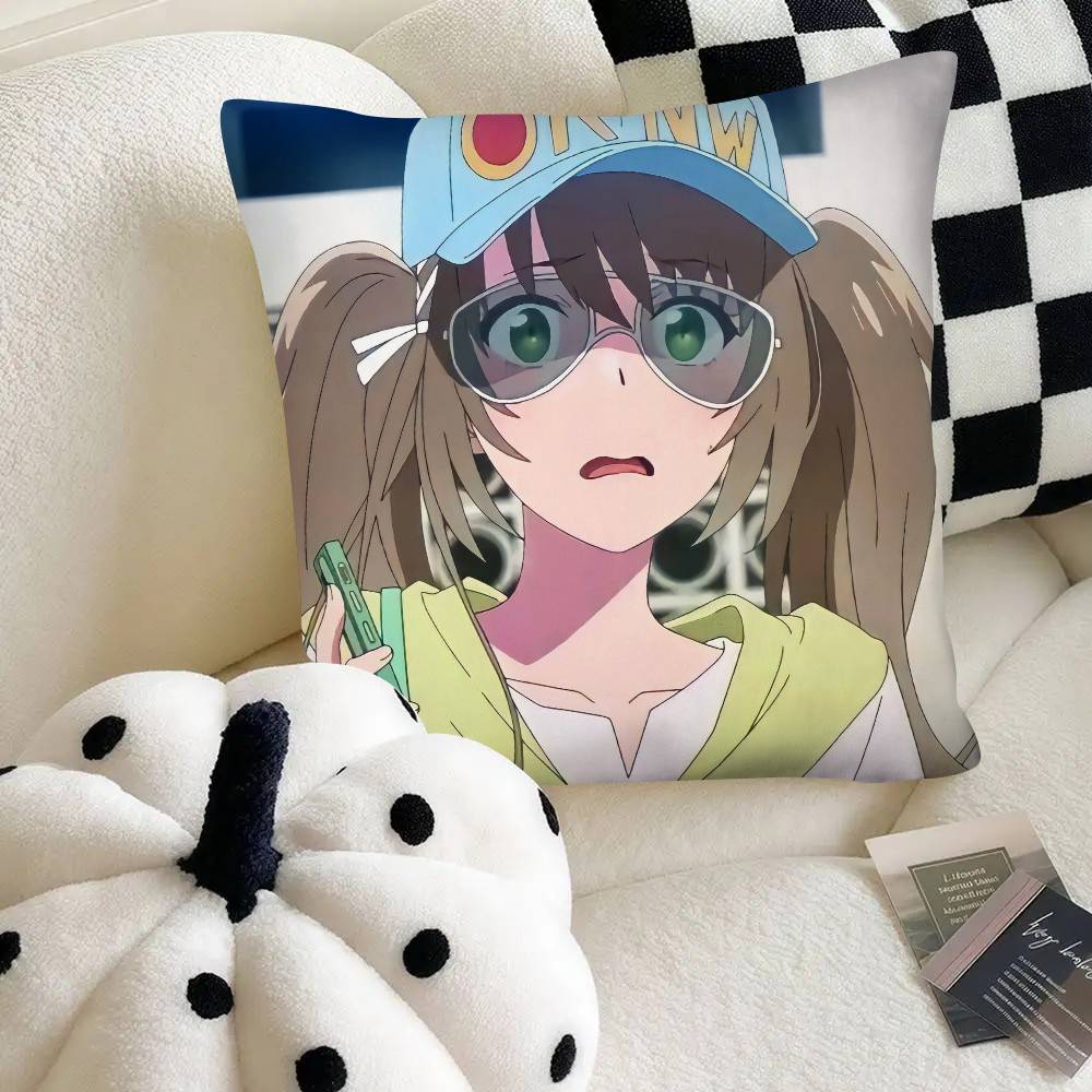 Music Anime Fuuka Pillow Case Fashion Square Pillowcase Bedroom Sofa Room Ins Decoration Leisure