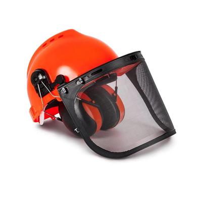 Casco de seguridad forestal industrial y sistema de protección auditiva