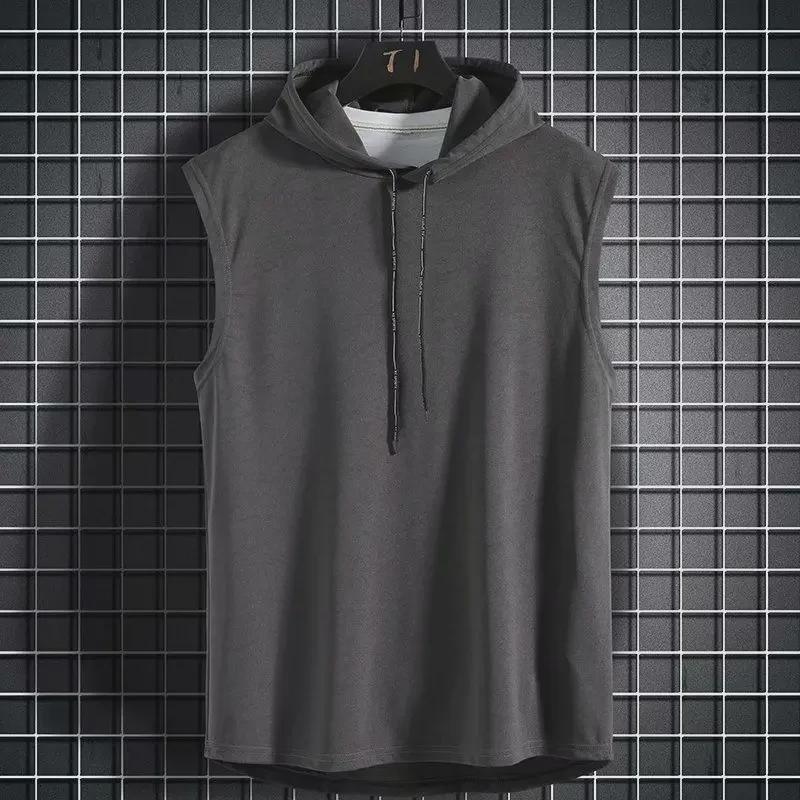 Men's Hong Kong Style Trendy Hooded Sleeveless Summer Vest