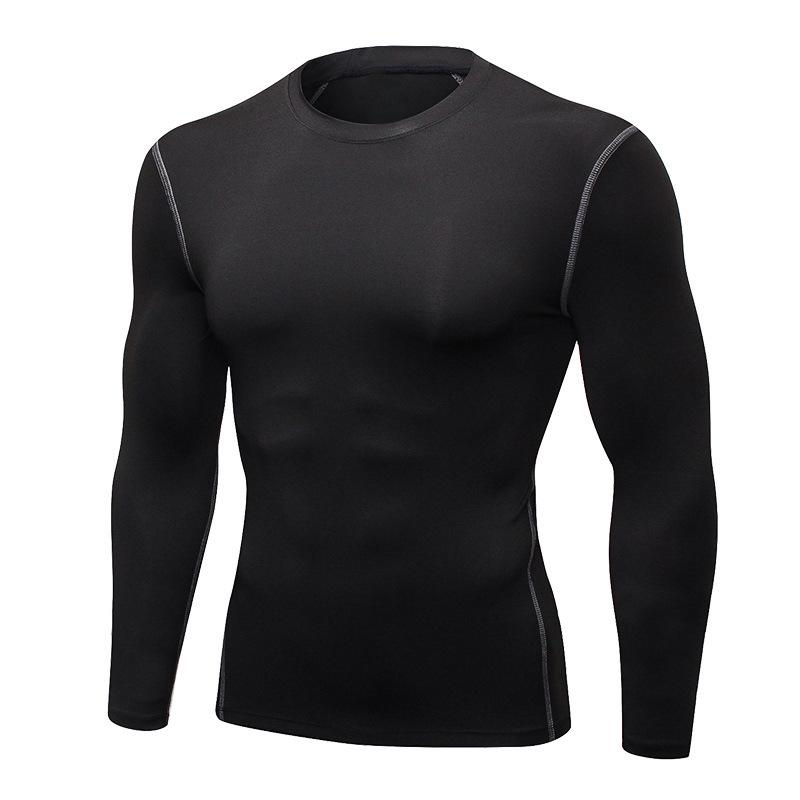 Men's Compression Shirt: High Elasticity, Quick-Drying, Breathable Long Sleeve for Sports, Fitness & Basketball 