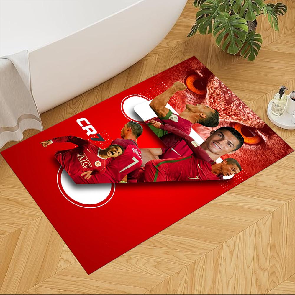 Cristiano Ronaldo Floor Rug Office Rug Perfect for Hallway Playrooms Study room Dining Room Anti-slip Rug Decorate Offices