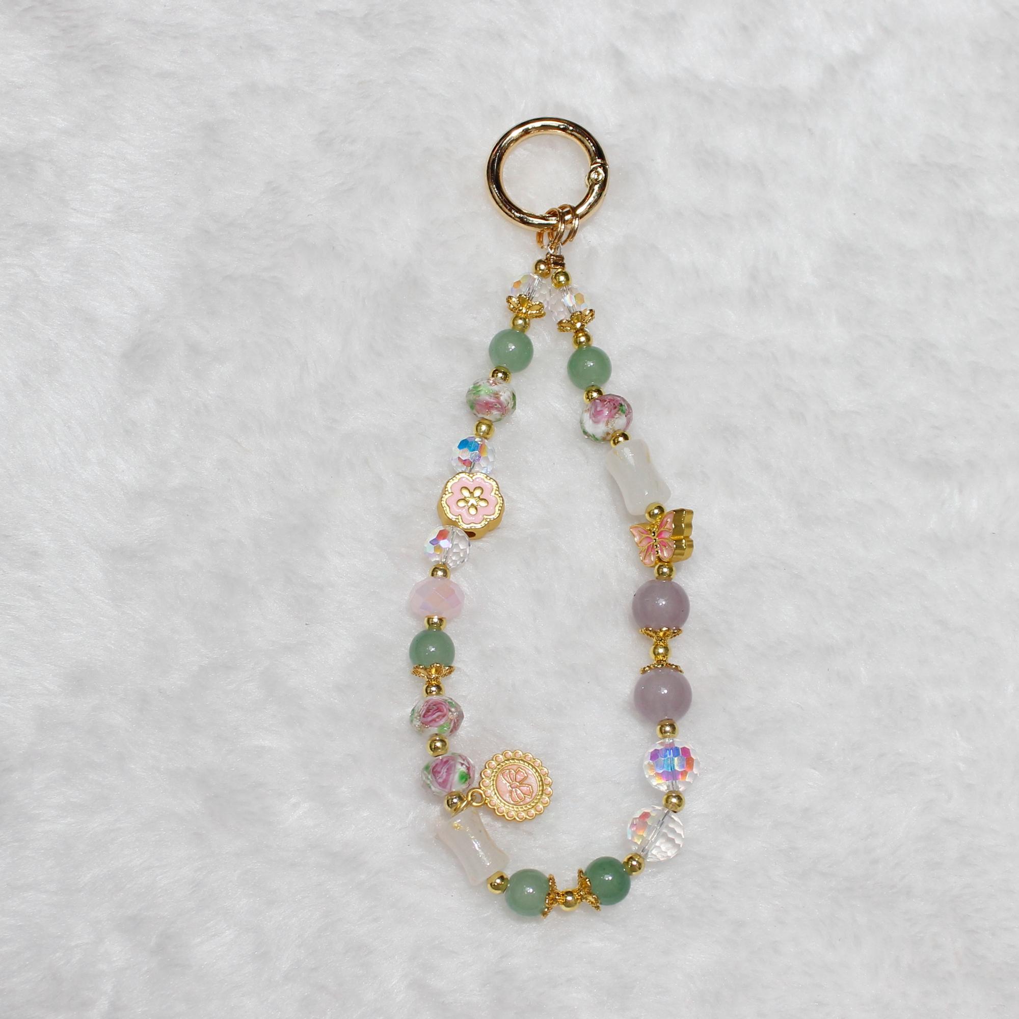 Cell Phone Lanyard 26cm Auspicious Bead Phone Chain Wrist Strap I