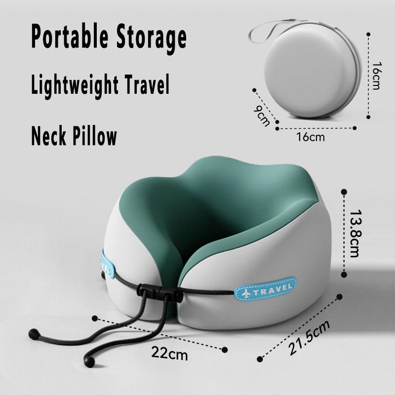 

Портативная подушка из пены с эффектом памяти для бизнеса, мягкая, для путешествий, U-образная, для массажа шеи, для путешествий на самолете, для высокоскоростных поездов, подушка для здоровья шейного отдела позвоночника зелёный