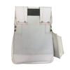 Gokusho white leather nail bag with ink pot holder GL-03W