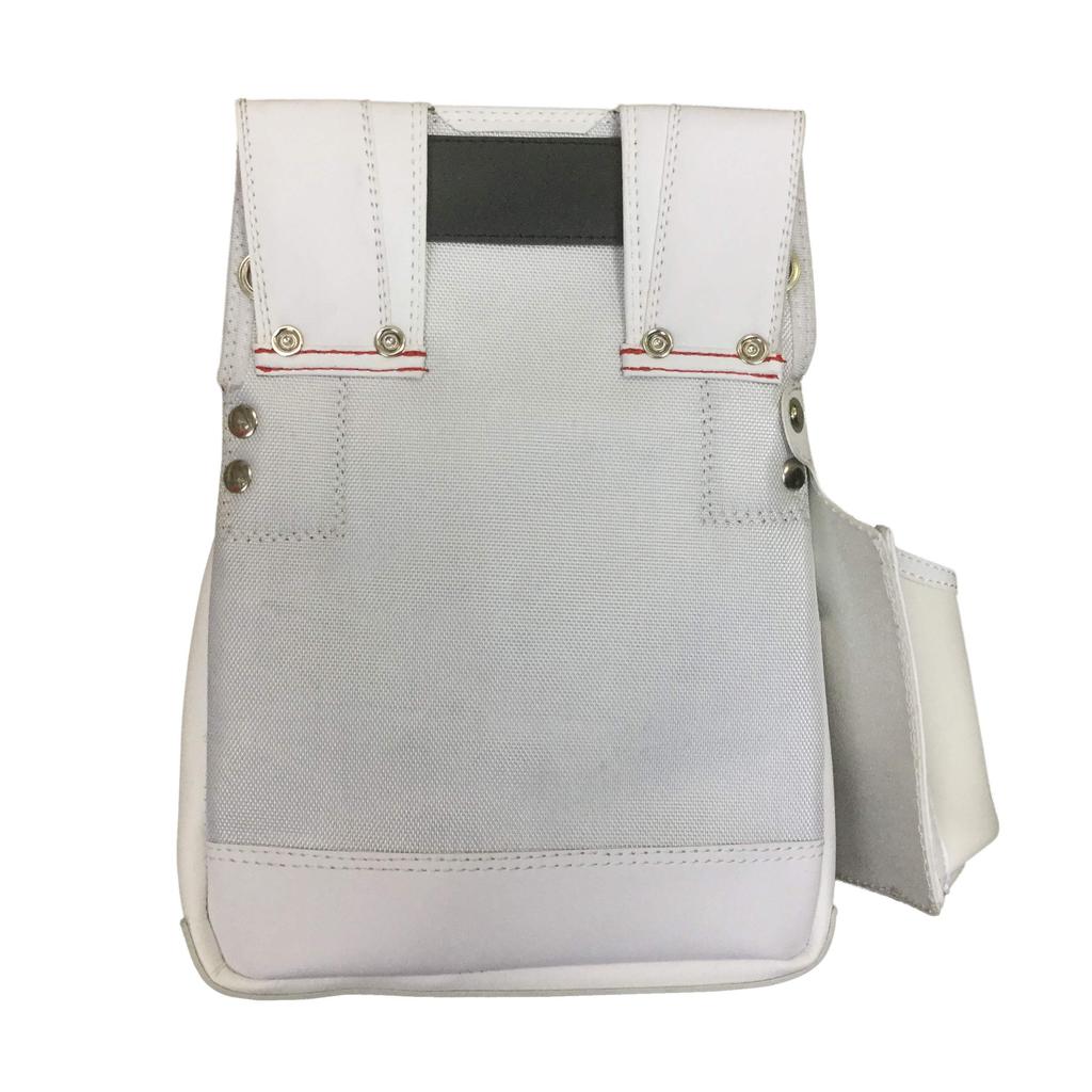 Gokusho white leather nail bag with ink pot holder GL-03W