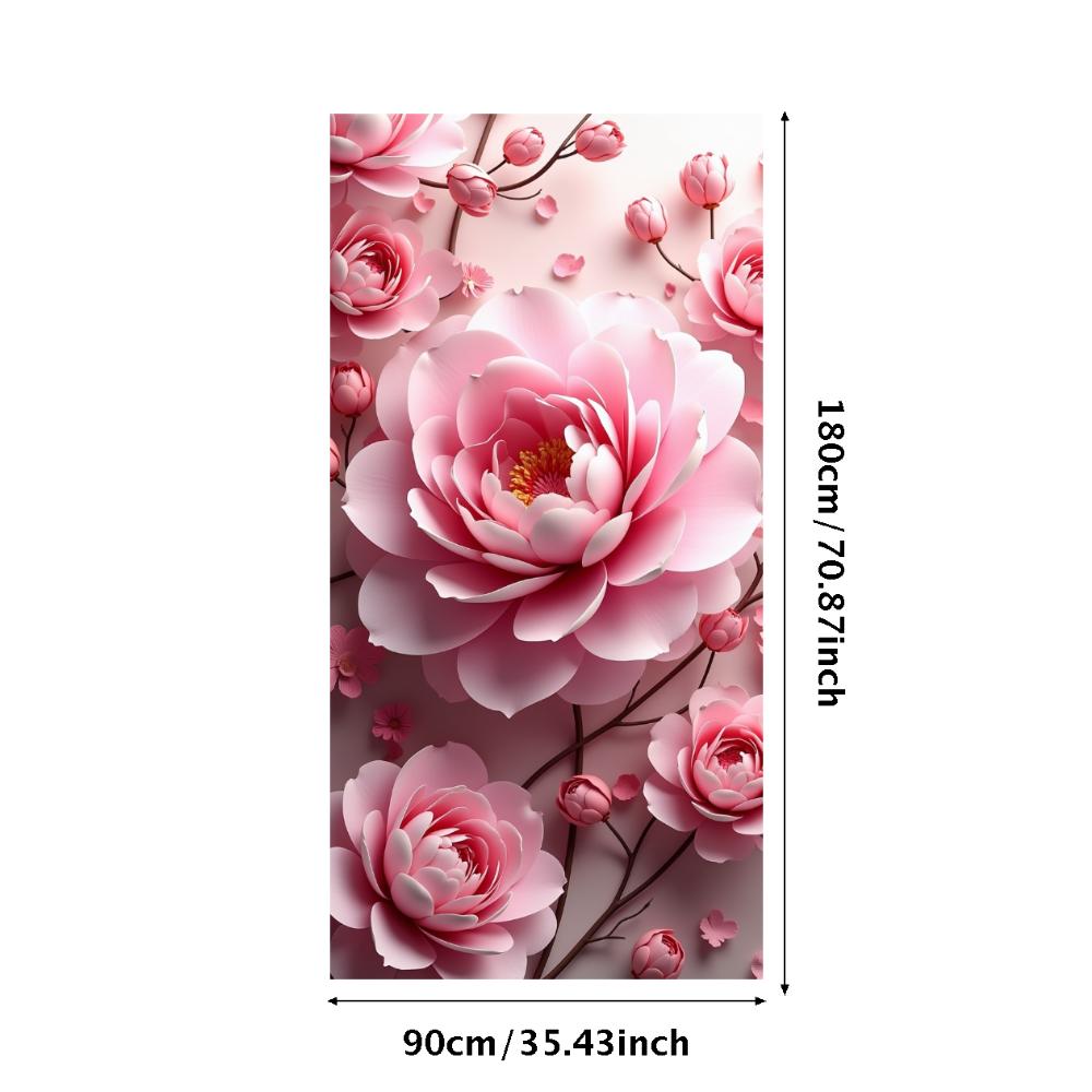 Peony Rose Flower Banner Backdrop Spring Outing Wedding Decor Photography Background Party Decoration Event Photo Shoot Supplies