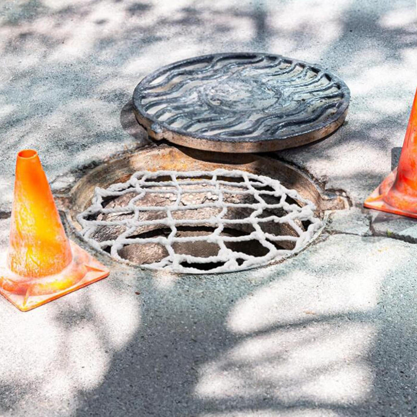 

Сетка для крышки люка Нейлоновая сетка Легко чистить, Крышка, Круглая для подземного колодца 70cm