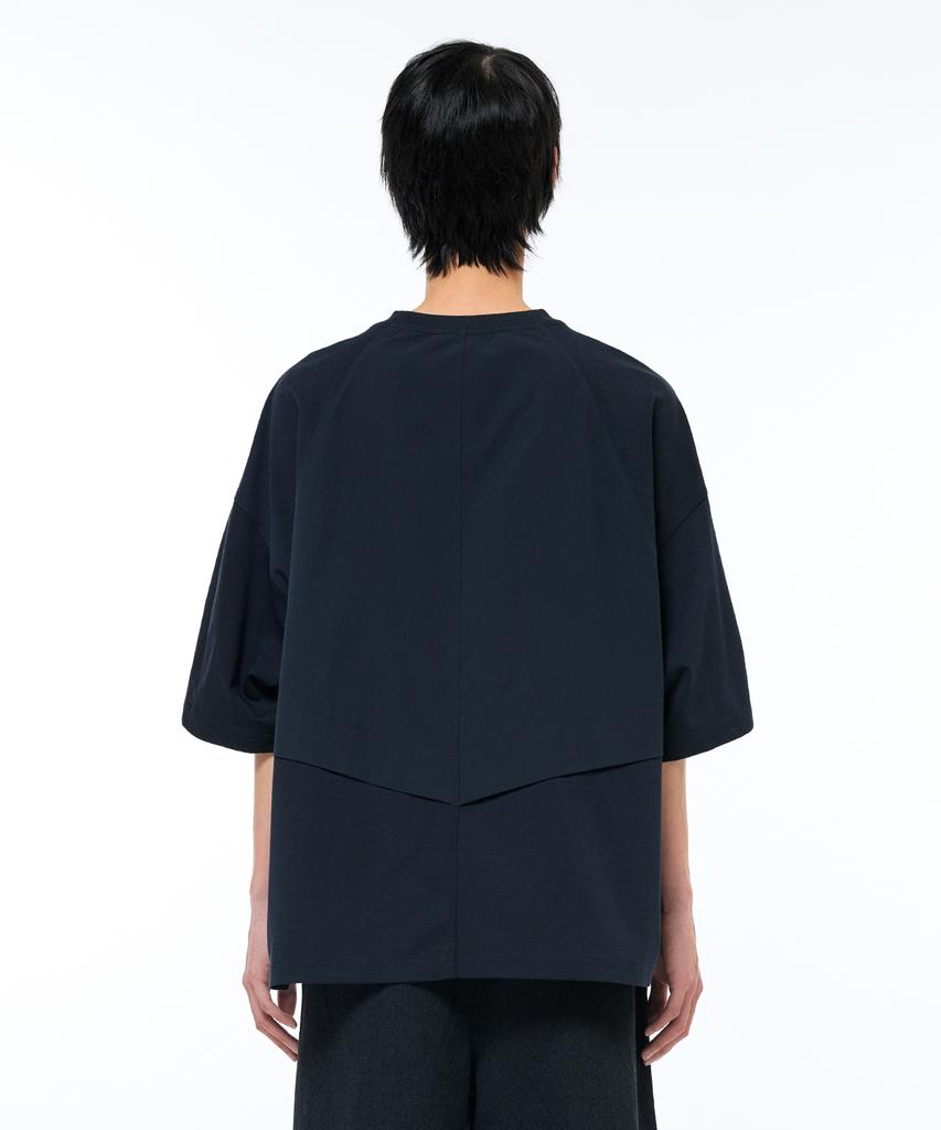 ZENSAI Woven Mix Back Fly T-Shirt