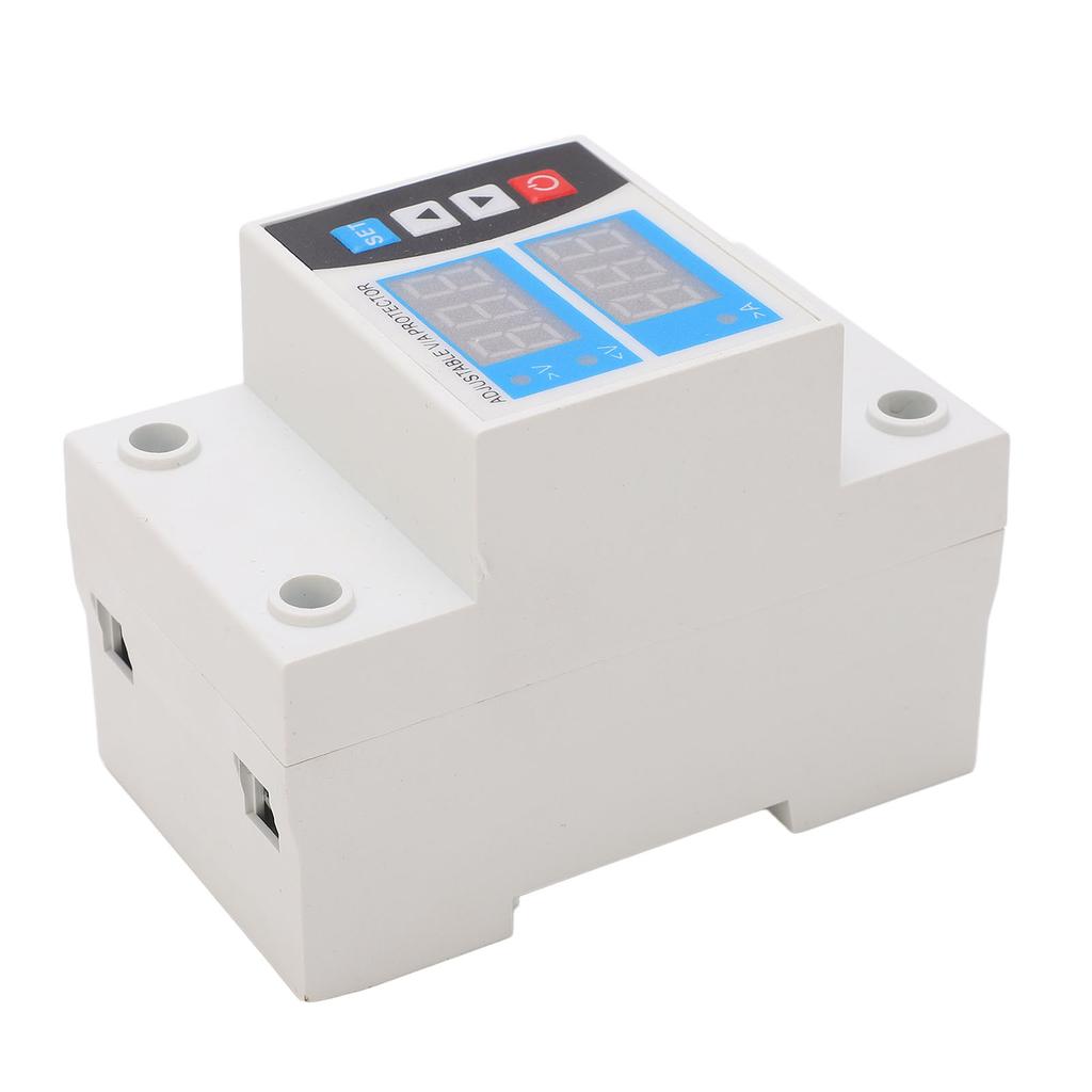 Over Under Voltage Protector Current Limit Din Rail Adjustable 2 Display Self Resetting Protective