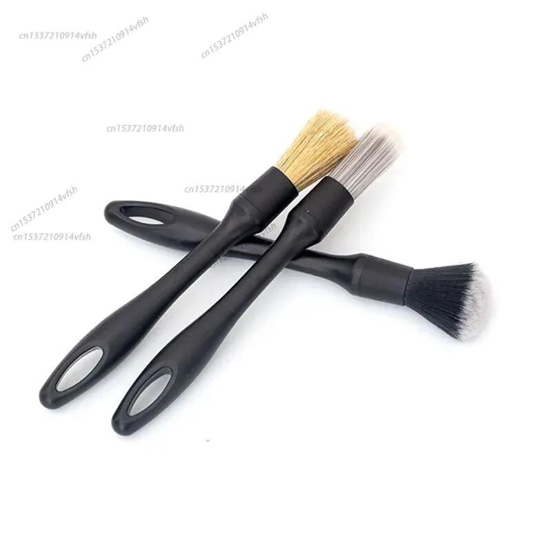 NOUVEAU 3pcs Brosse de Nettoyage pour Aérateur de Climatisation de Voiture, Nettoyage de Fissures, Balayage de Poussière, Dépoussiérant pour Intérieur de Voiture avec Brosse, Ensemble d'Outils de Lavage de Voiture