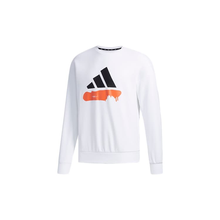 Adidas Sweatshirts Men's White Crew Neck Moderate Regular FM9406