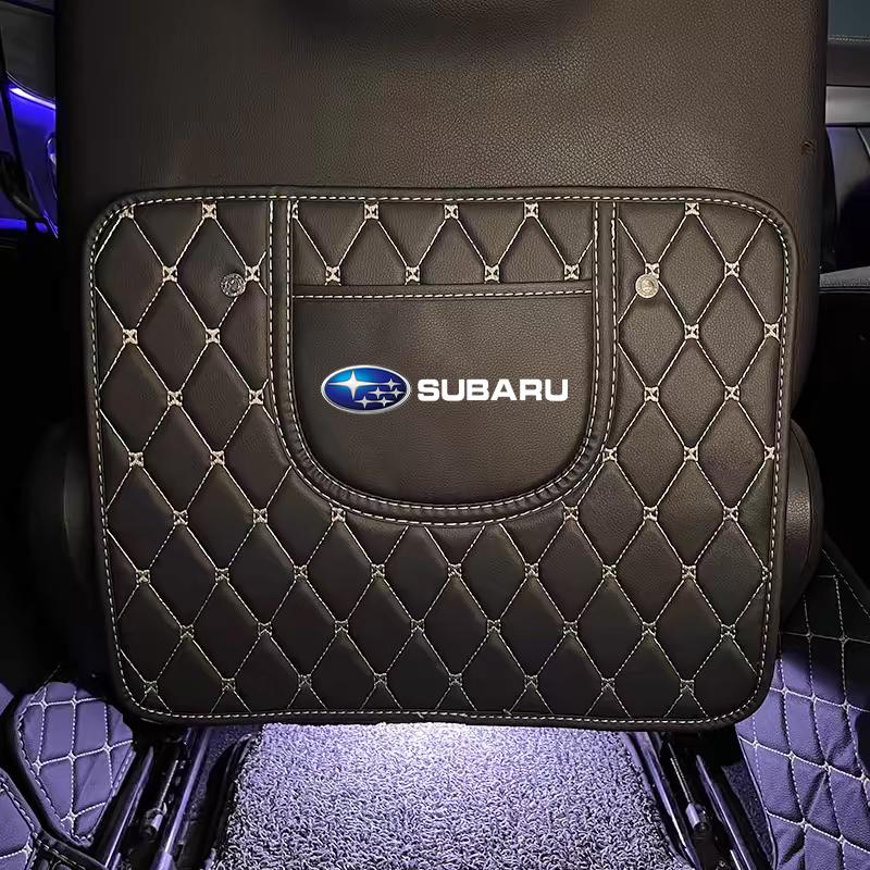 1Pcs Leather Car Seat Back Anti kick Pad Protector Car Accessories For Subaru Tribeca STI BRZ Crosstrek Outback WRX XV Forester X5