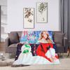 3D-Druck Mariah Carey Decke Weiche Sofadecke Überwurfdecke Fleece Wandteppich Weihnachten Warme Bettdecken für Schlafzimmer Couch
