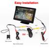 Easy Installation 4.3Inch Rear View Camera Monitor Screen Reversing Camera for System Camera for Vehicle
