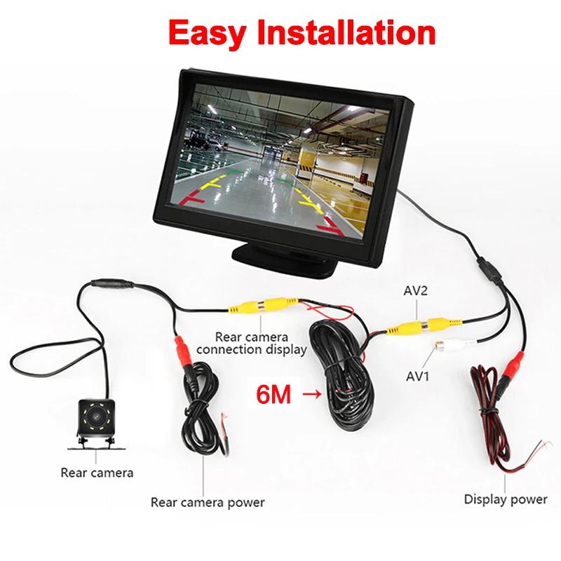 Easy Installation 4.3Inch Rear View Camera Monitor Screen Reversing Camera for System Camera for Vehicle