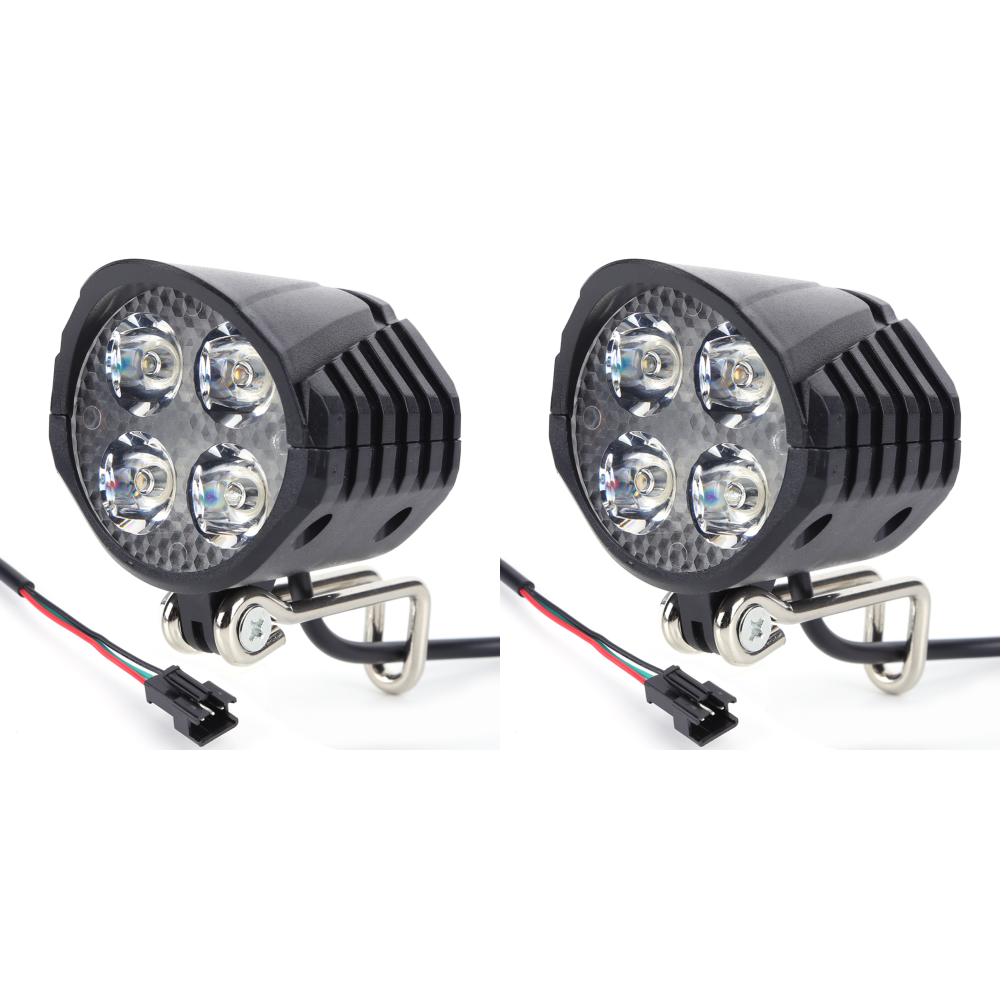 48V Electric Scooter LED Front Light with Horn High Brightness LED Headlight Energy Saving Easy Installation Cycling Accessories