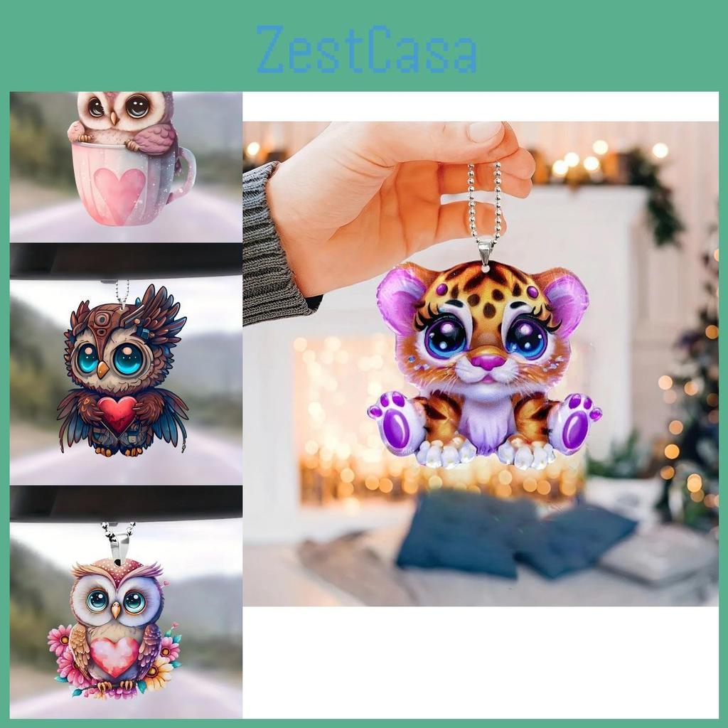 Bunte Acryl Cartoon Specht Auto Rückspiegel Dekoration Hängender Anhänger