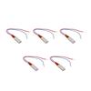5Pcs PTC Heating Element Aluminum Shell Ceramic Thermostat Heater Plate 220V 200 celsius  Red Blue Cable