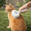 One Button Automatic Pet Hair Remover Fine-toothed Comfort Grip Pet Grooming Brush Stainless Steel Cat Cleaning Comb