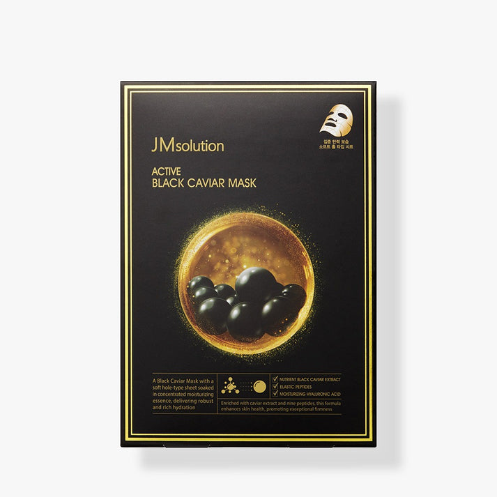 JMsolution Masque Actif Caviar Noir Prime - Masque Tissu Nourrissant & Raffermissant Intensif 30ml (10 feuilles)