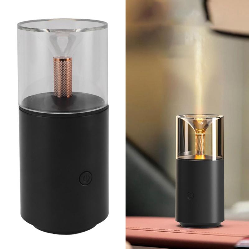 Car Diffuser Humidifier Aromatherapy Essential Oil Diffuser Portable Mini Humidifier USB Candlelight Aroma Diffuser For Car