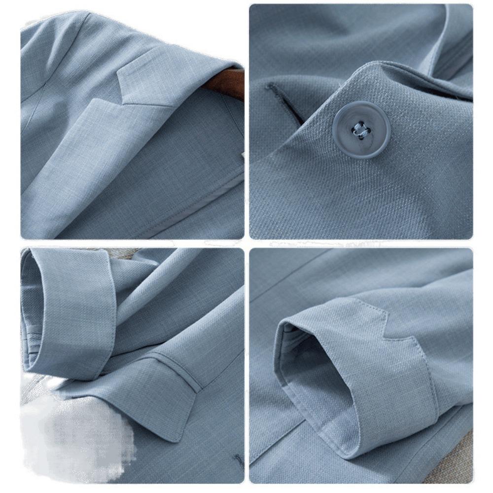 Tencel Linen Small Blazer Women's Seven-quarter Sleeve Spring and Summer New Korean Version Temperament Slim and Thin Suit Women's Top