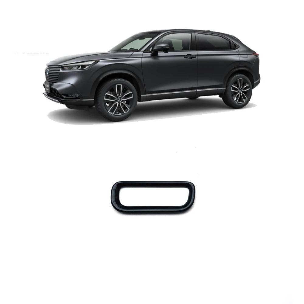 For Honda Vezel HR-V E:HEV -2024 Car Double Flash Frame Cover Trim Sticker Warning Light Switch ABS Black Paint Accessories