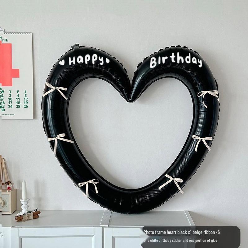 Big Heart Balloon Photo Frame for Kids' Party & Valentine's Day Decorations
