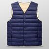 Father Winter Vest Padded Plush Solid Color Single-breasted Sleeveless Cold-proof Outerwear Plus Size Cotton Waistcoat for Outdoor