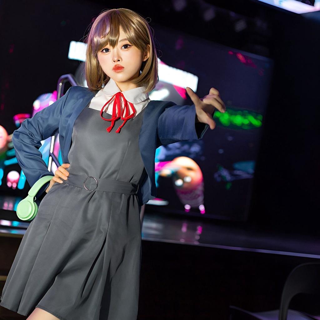 School Uniform Lovelive Dress Cosplay Costume Tang Keke Adult Halloween Party