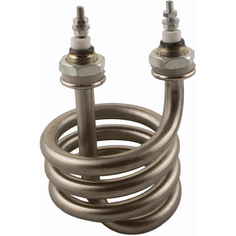 Spirálový ponorný ohřívač z nerezové oceli Železná hlava Topný prvek pro destilovanou vodu 220V 380V Joyous (Barva : 3000 W, Velikost : 110V)
