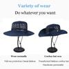 Men and Women Outdoor Use Beach Seaside Sun Hat Shade Breathable Bucket Hat Male Summer Fishing Trekking Collapsible Mesh Fisherman Caps