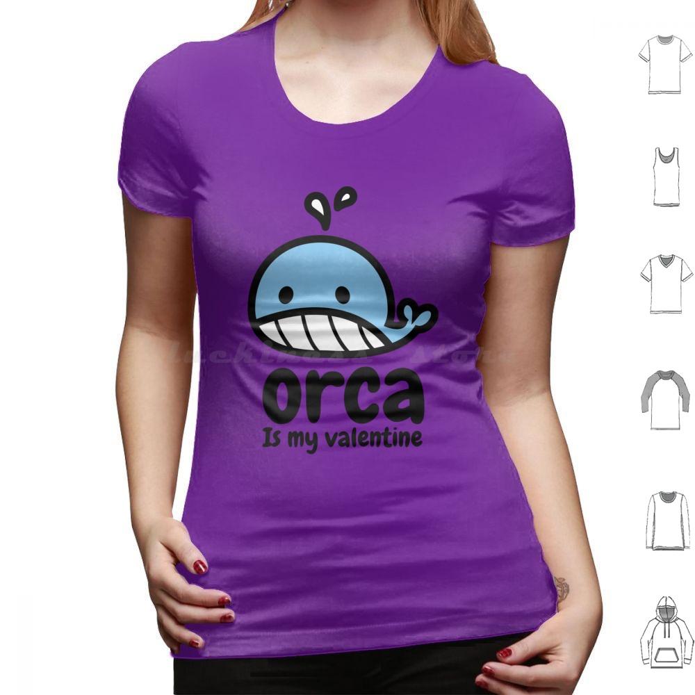 Laughable Orca Is My Valentine T Shirt Big Size 100 Cotton Cute Orca Is My Valentine Orca Is My Valentine Love Cool Orca Is My