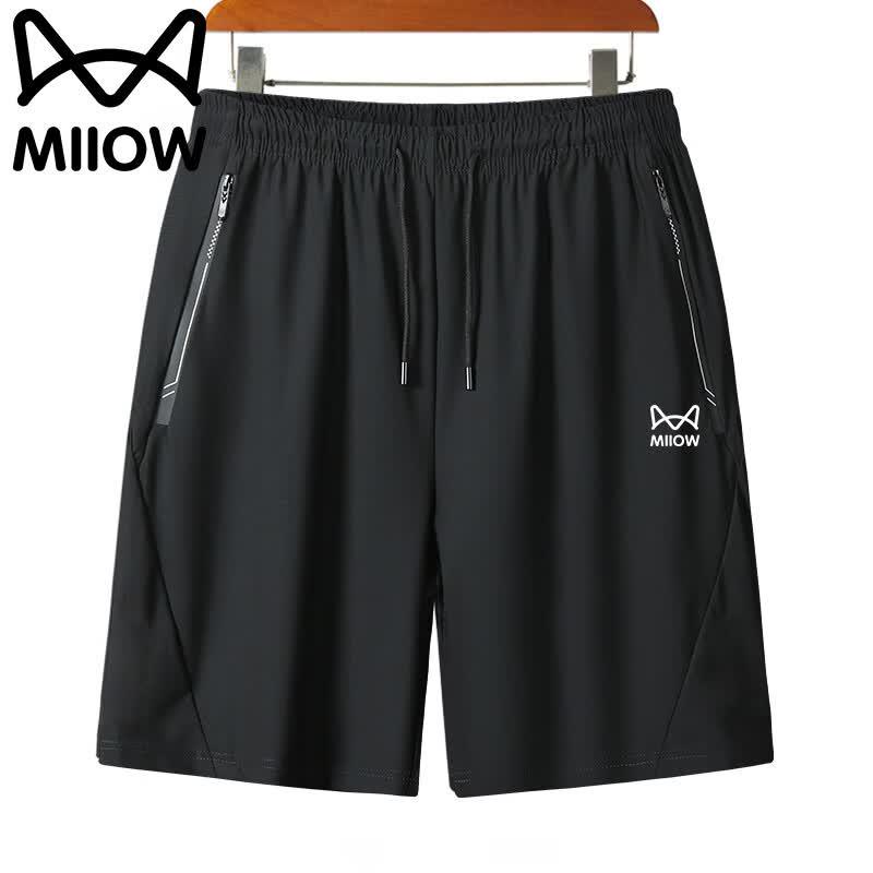 MiiOW Men s Ice-Feel Quick-Dry Breathable Elastic Sports Shorts 6XL